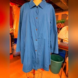 Plus Size 34 Teal Spring Rain Coat